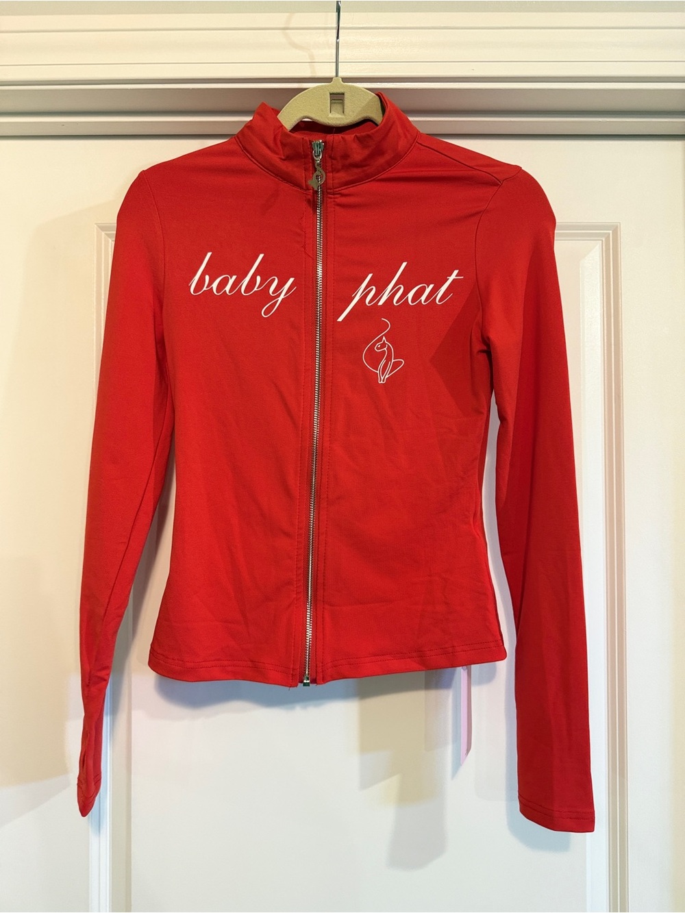 NWT Baby Phat Red Mock Neck Full Zip Track Jacket Size Small